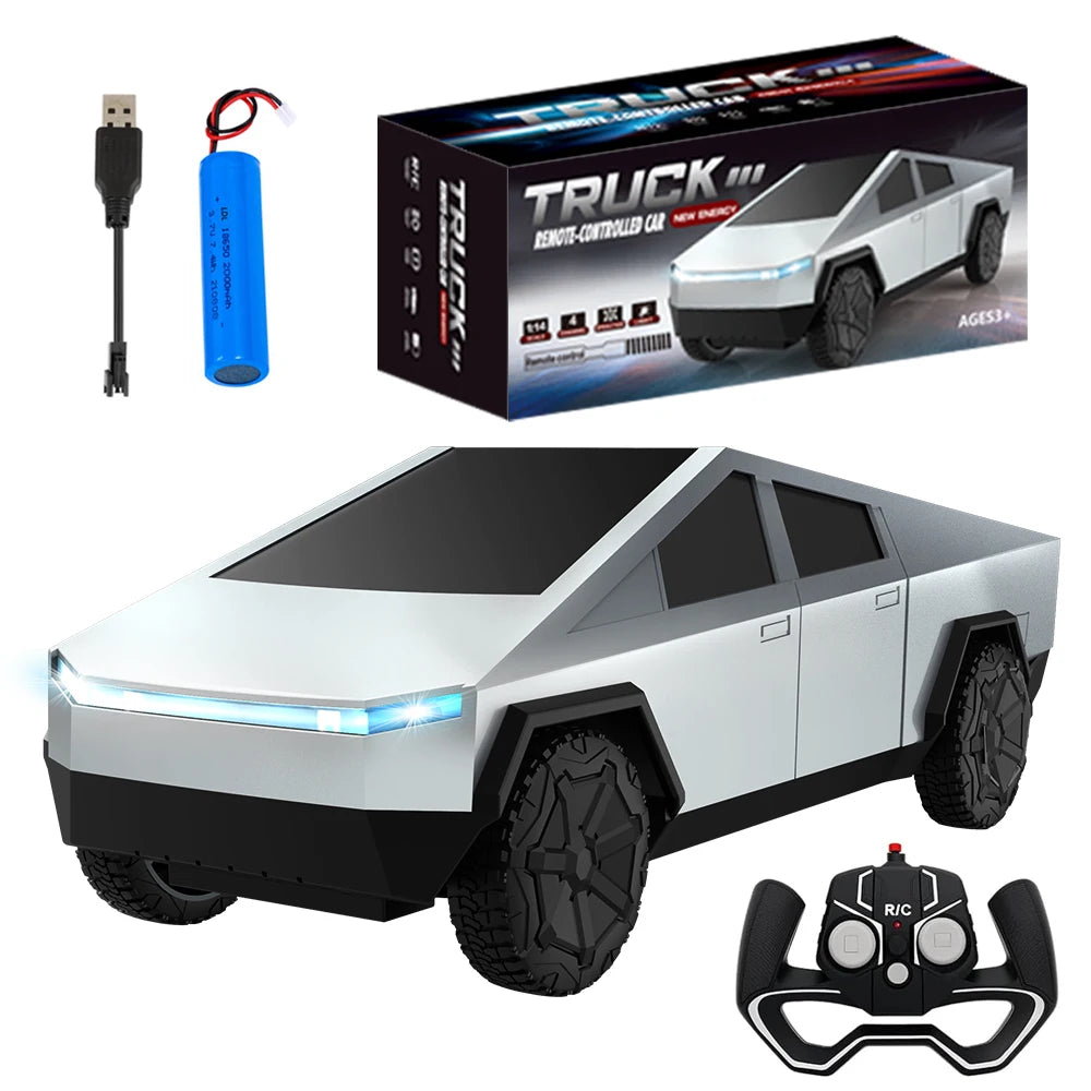 Tesla Mini Cybertruck !!  Car Racing Toy