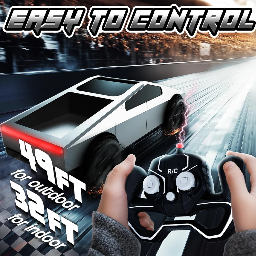 Tesla Mini Cybertruck !!  Car Racing Toy