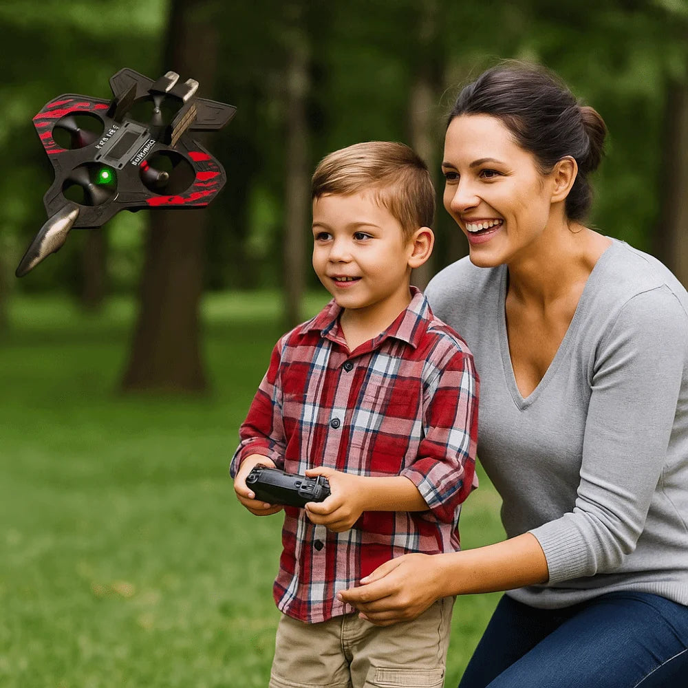 SkyFlip Pro from Synergy Store. 2.4G Remote Control Fighter Electric Aircraft Model