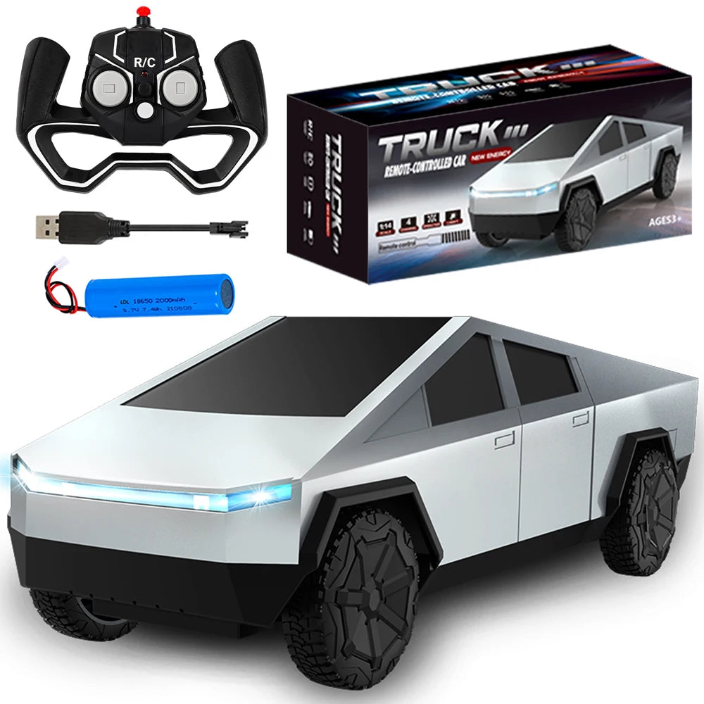 Tesla Mini Cybertruck !!  Car Racing Toy
